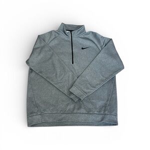 Nike Men's Gray Blend Quarter Zip Long Sleeve Pullover Dri-Fit Sweatshirt XL